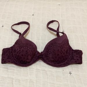 Victoria’s Secret Purple Demi Lace Bra 32B